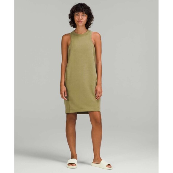 Lululemon Softstreme Back In Action Dress Bronze Green Size 6 - Picture 1 of 9